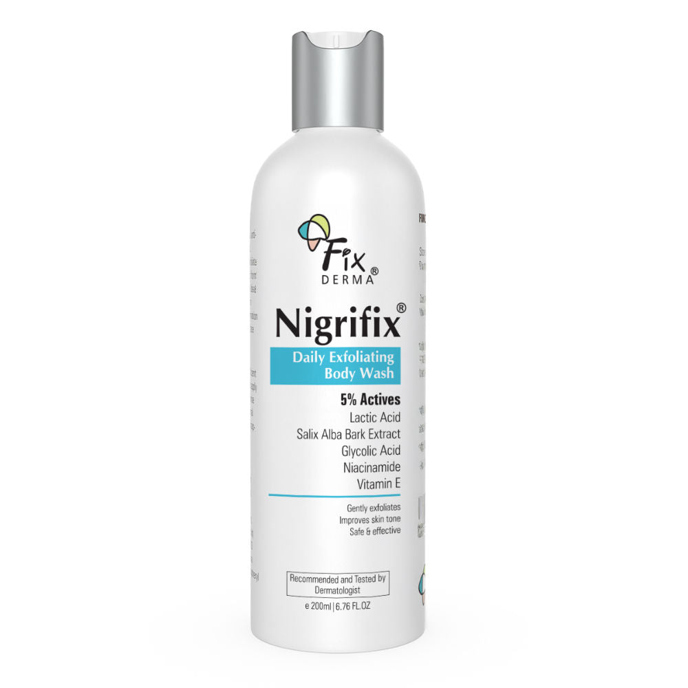 Nigrifix Exfoliating Body Wash with 5% Actives,Glycolic acid, Lactic Acid Shower Gel