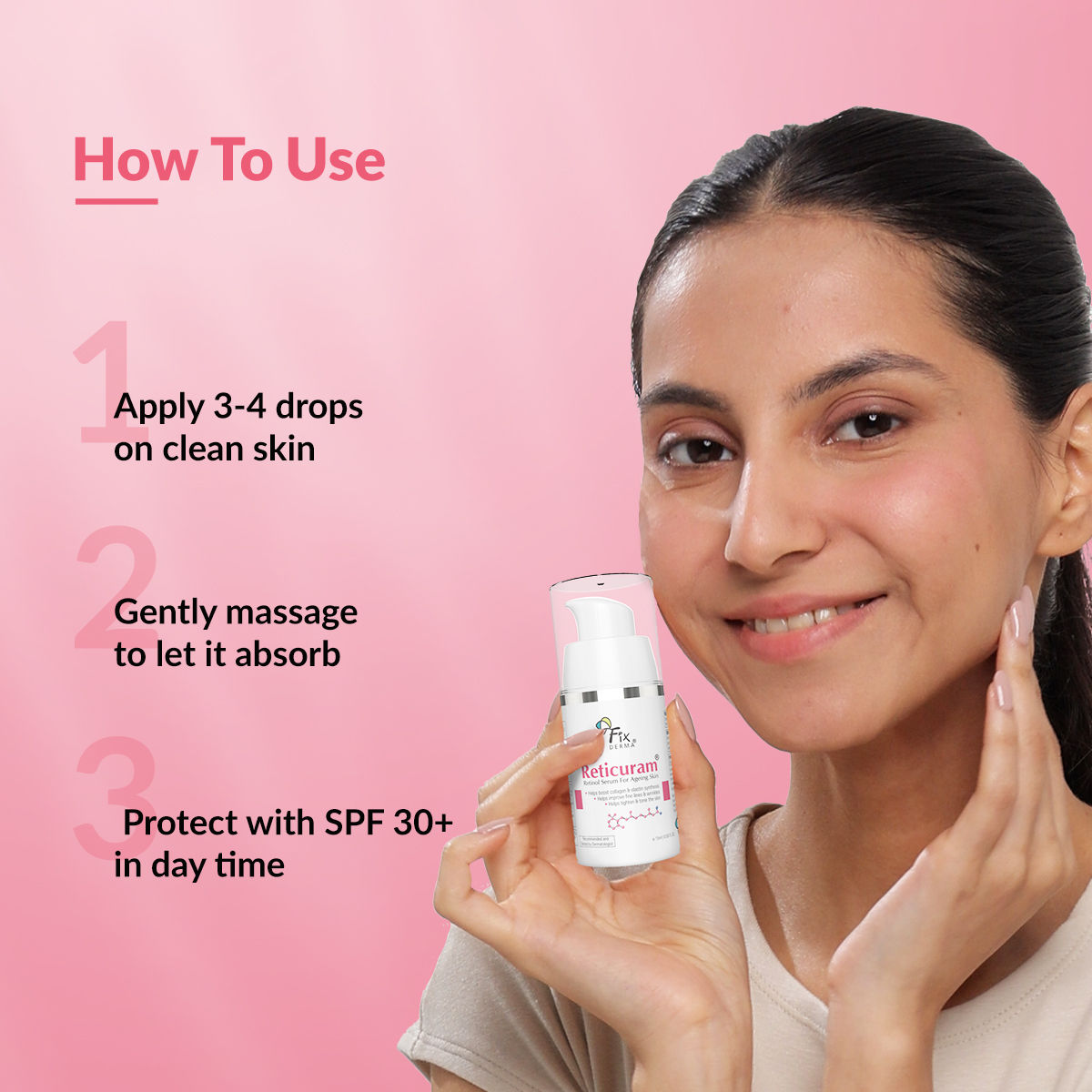 0.05% Pure Retinol Reticuram Face Serum For Anti Aging, Night Face Serum Vitamin C