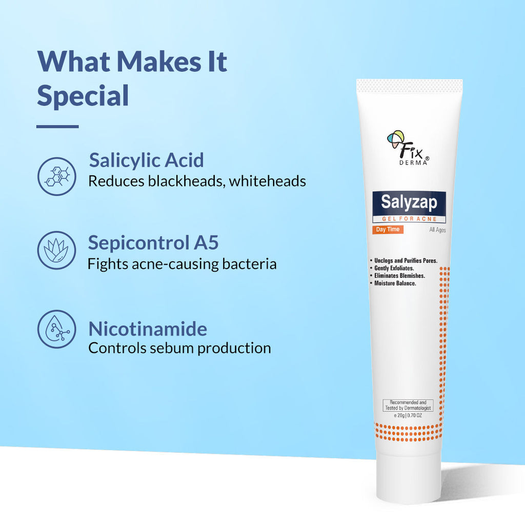 Salicylic Acid Salyzap Day Time Gel For Acne Scars, Pimples & Redness