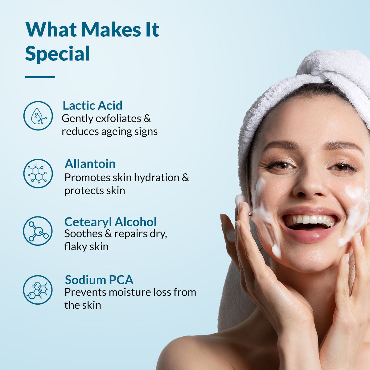 Non Drying Cleanser, soap-free & pH Balanced, Pore-Refining, Non-irritating cleanser