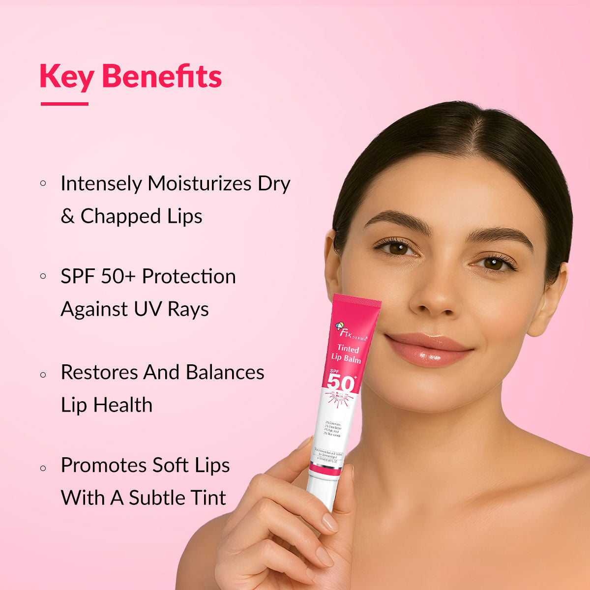 4% Kojic Acid Tinted Lip Balm SPF 50+