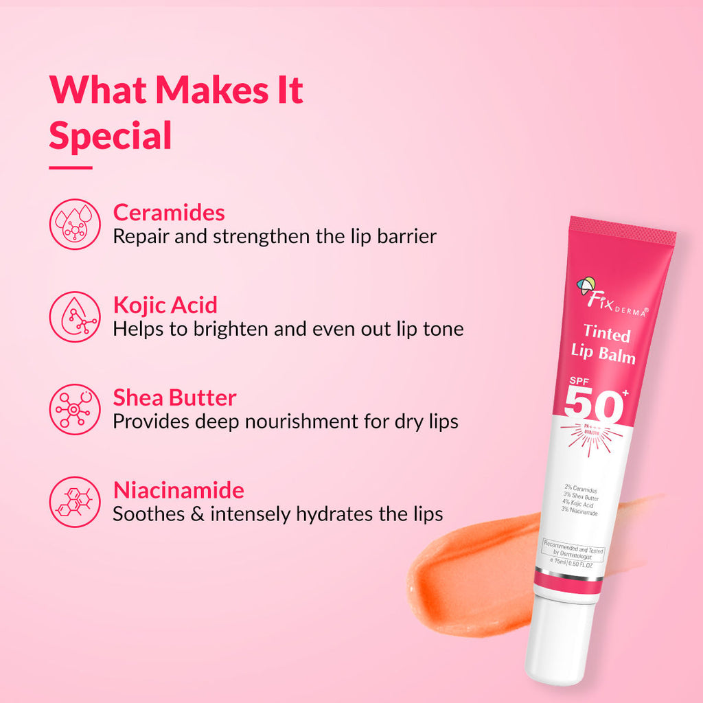 4% Kojic Acid Tinted Lip Balm SPF 50+