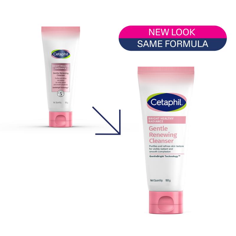 Bright Healthy Radiance Renewing Cleanser, Gently Exfoliates & Brightens, Foaming