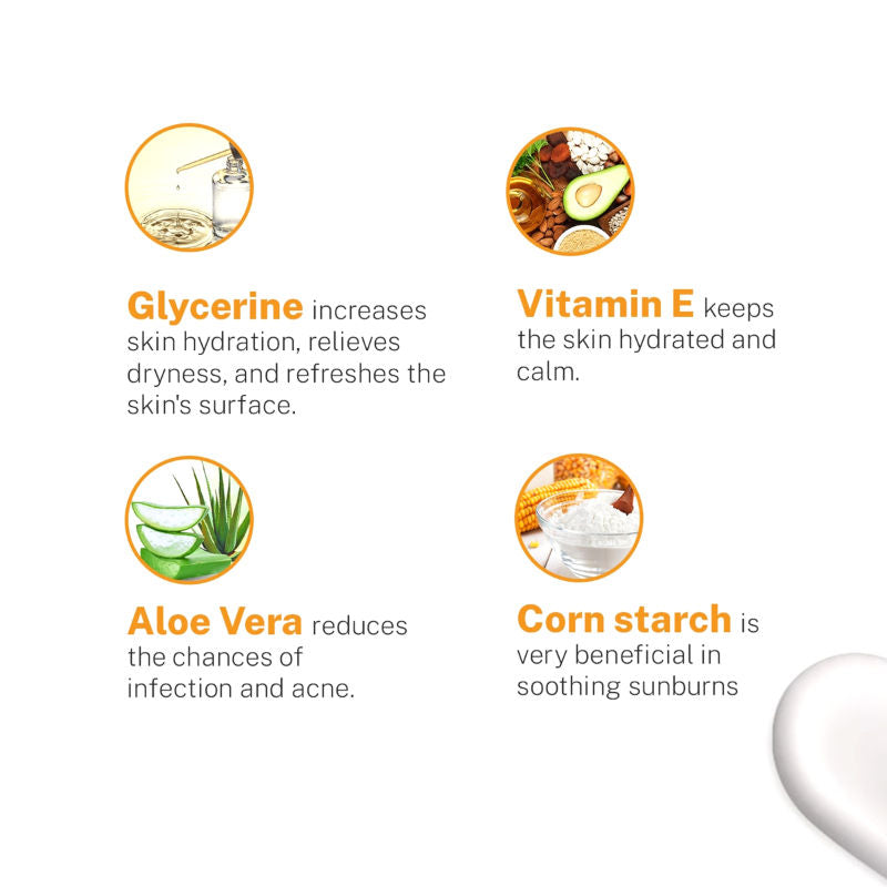 Vitamin C Sunscreen SPF-50 for UVA UVB Ray Protection with Vitamin CEssential Oils
