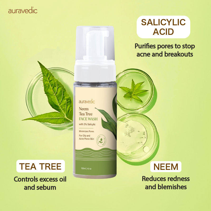 Neem & Tea Tree Face Wash For Oily And Acne Prone Skin Tea Tree Oil Salicylic Face Wash