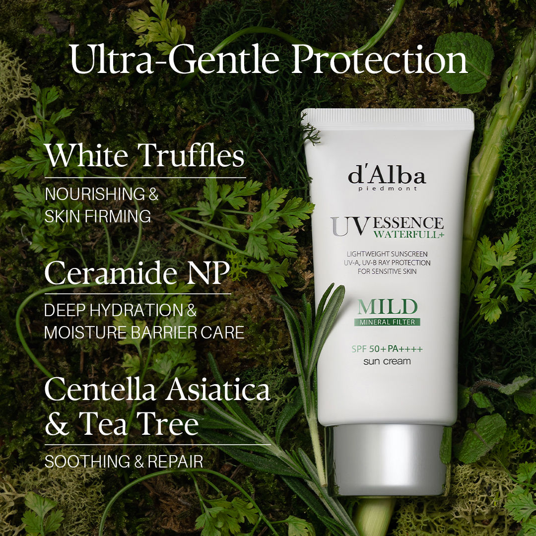 Waterfull Mild Sun Cream, Vegan, SPF 50+ PA++++, Sensitive Skin