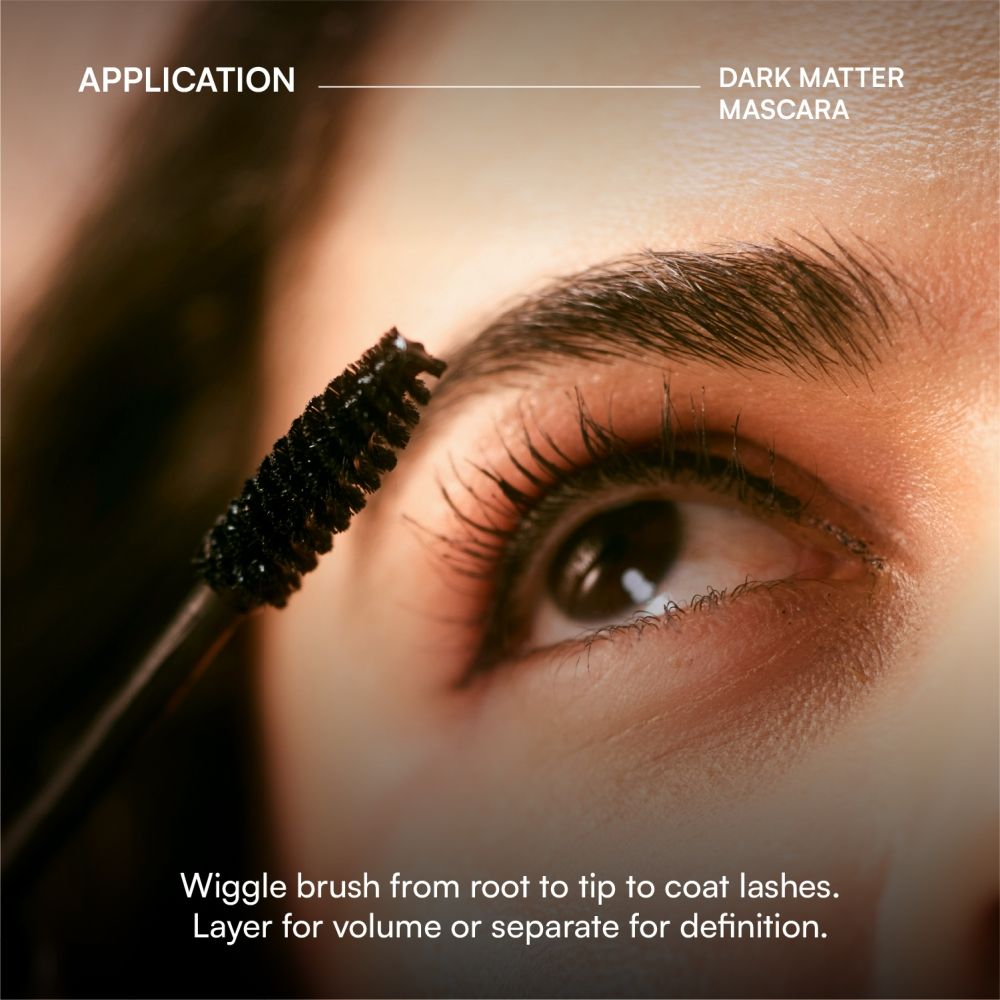 Volumising Dark Matter Mascara, Smudgeproof, Waterproof, Clump Free - Space Black