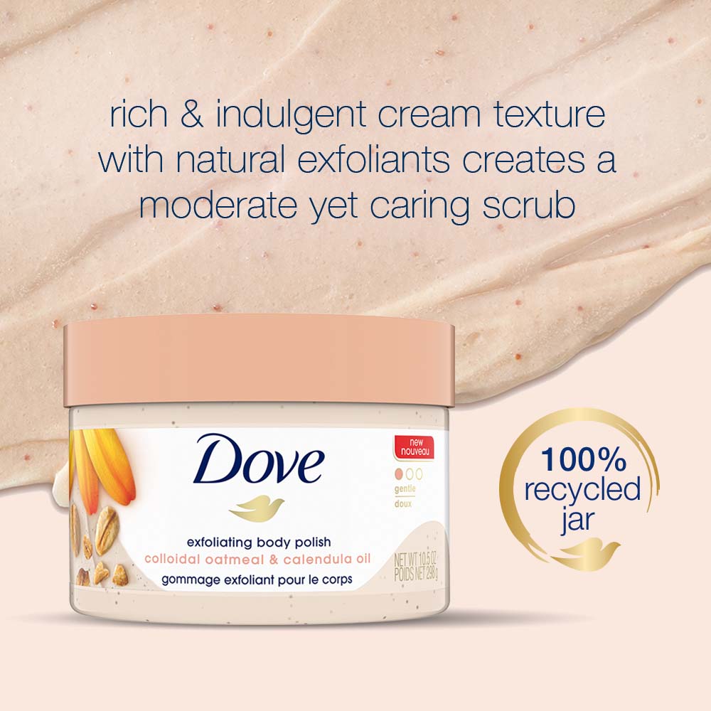 Exfoliating Body Polish Scrub - Oatmeal & Calendula Oil