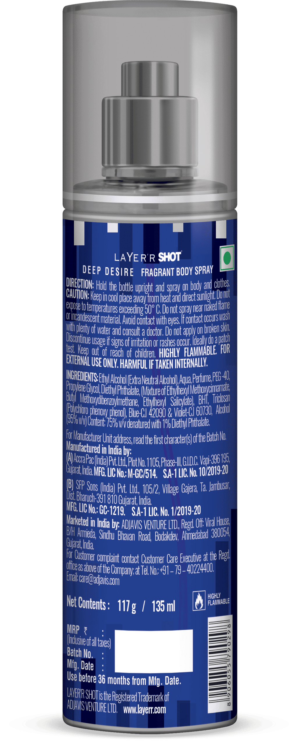 Shot Deep Desire Body Spray