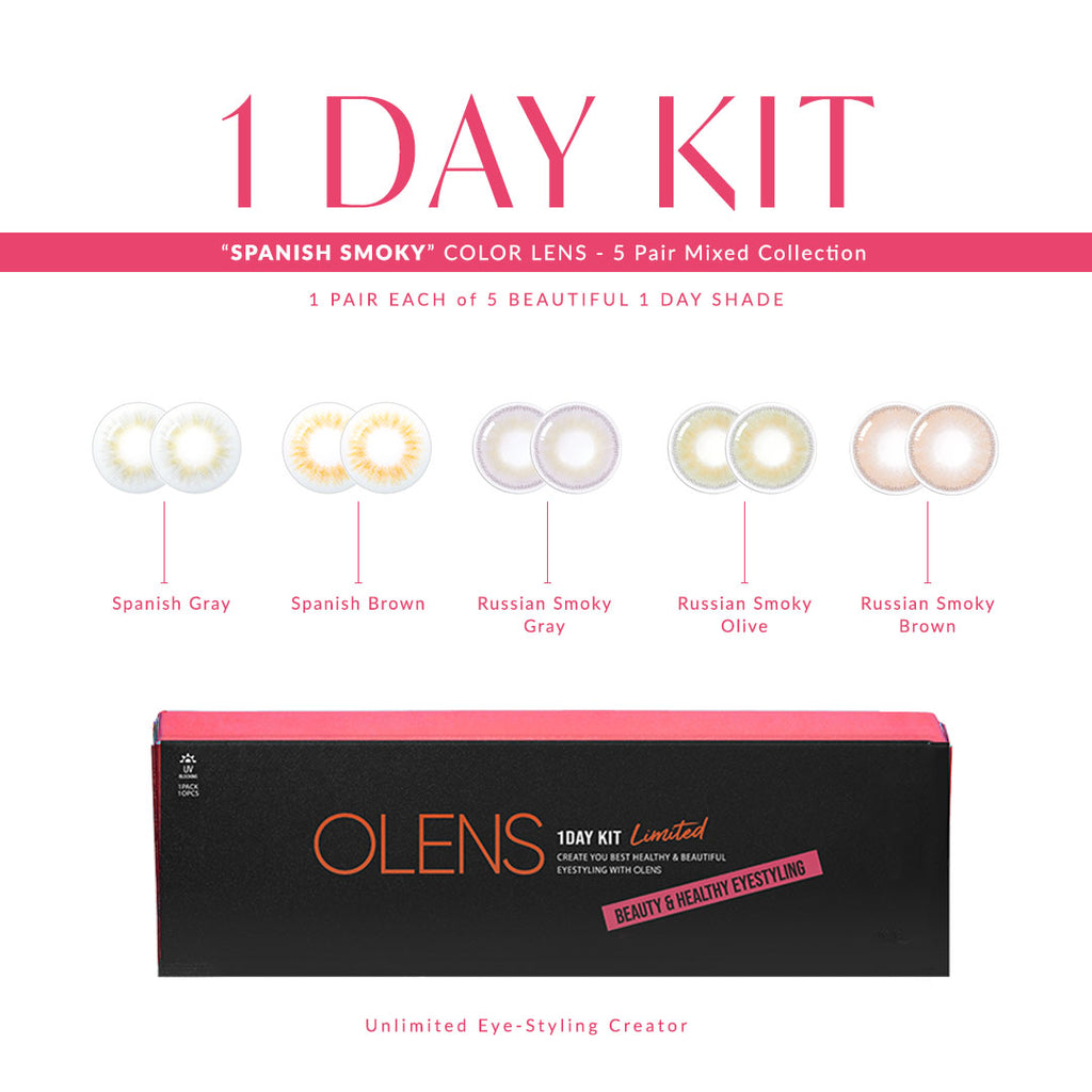 Spanish Smoky Mixed 1day Coloured Contact Lenses - Spanish Smoky ( 0.00 )