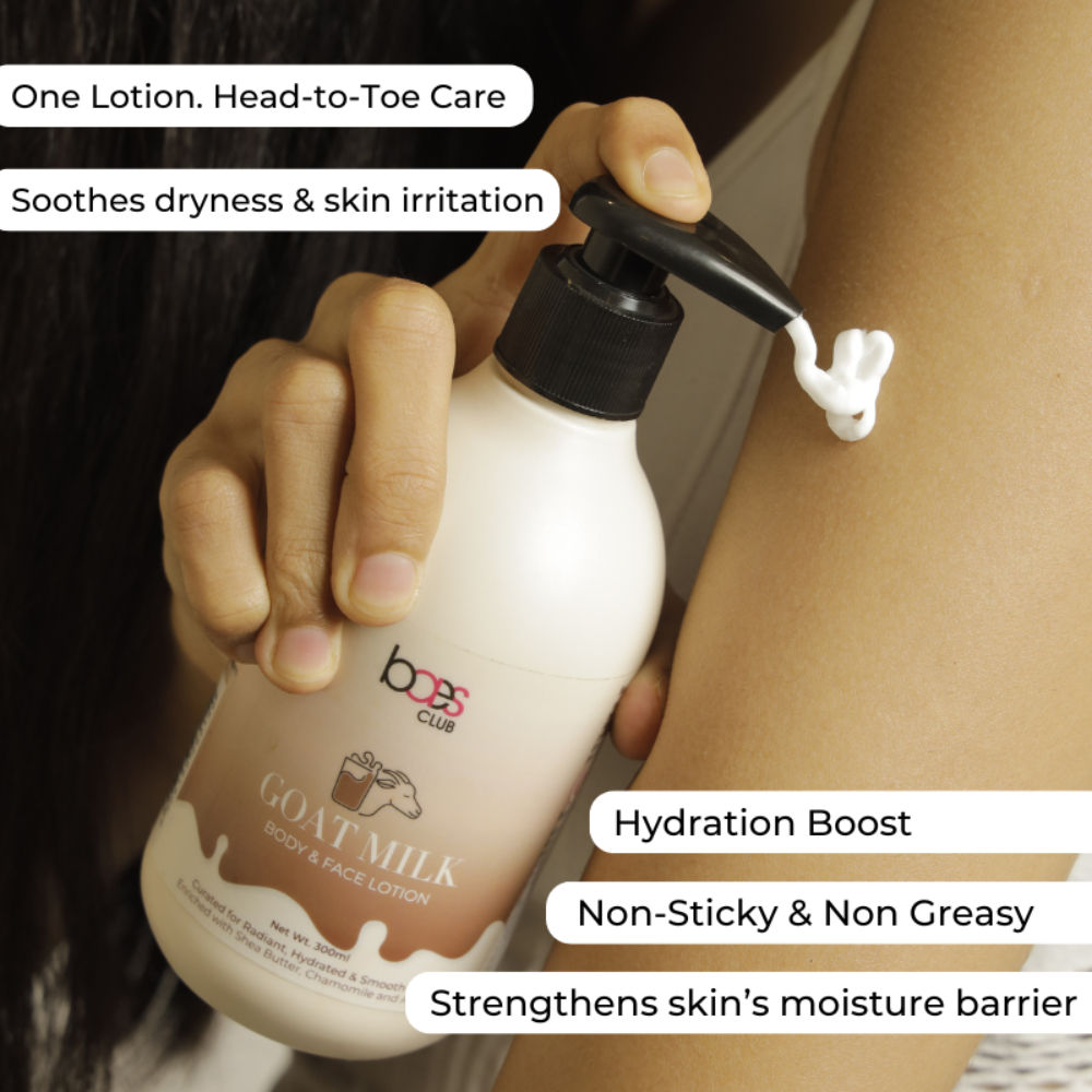 Goat Milk Body & Face Lotion With Shea Butter | Intense Nourishment & Glowing Skin Unisex
