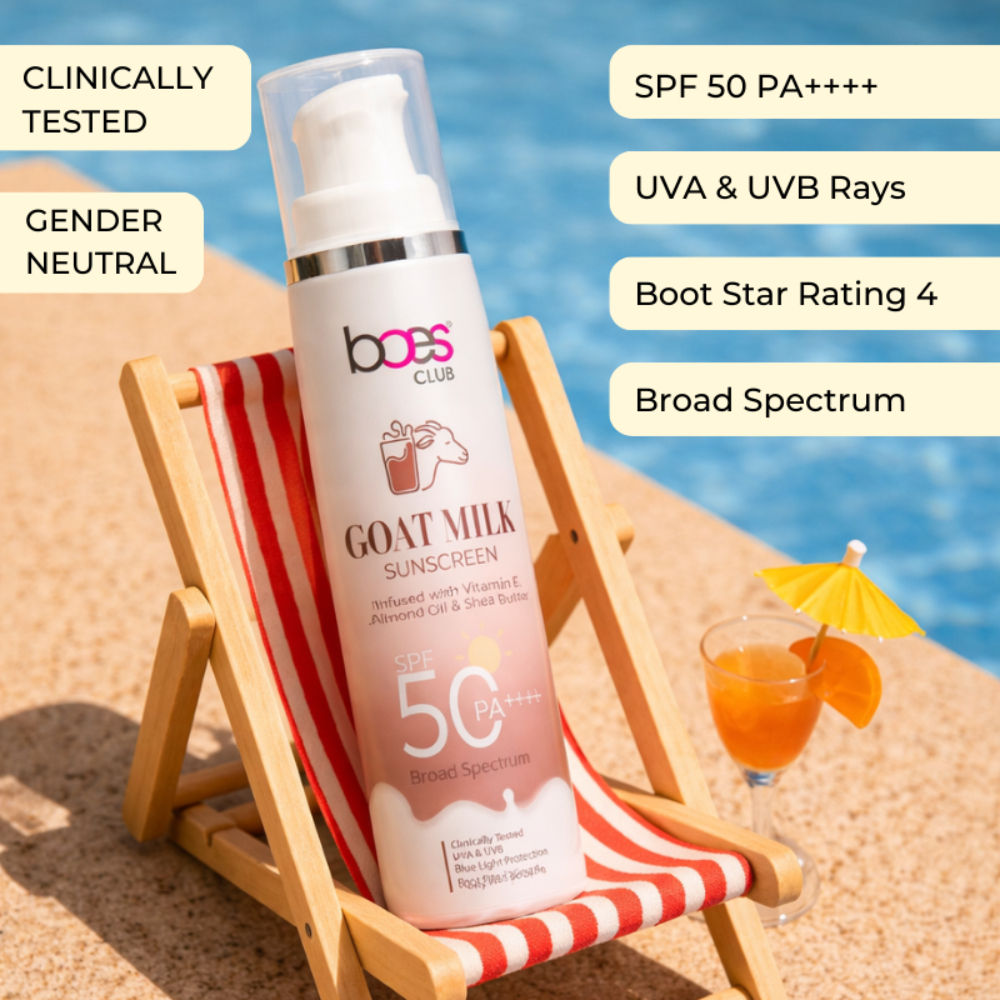 Goat Milk Sunscreen Spf 50 Pa++++ With Shea Butter Vitamin E No White Cast All Skin Type