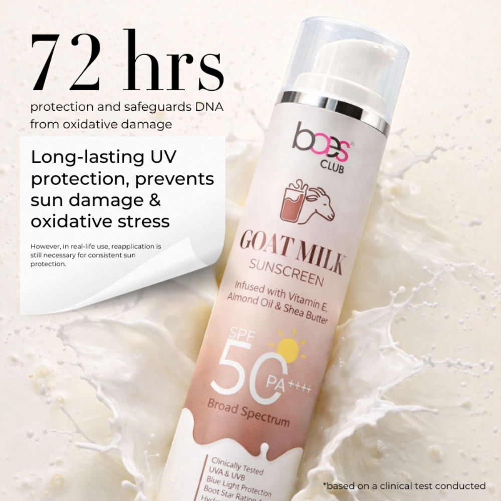 Goat Milk Sunscreen Spf 50 Pa++++ With Shea Butter Vitamin E No White Cast All Skin Type