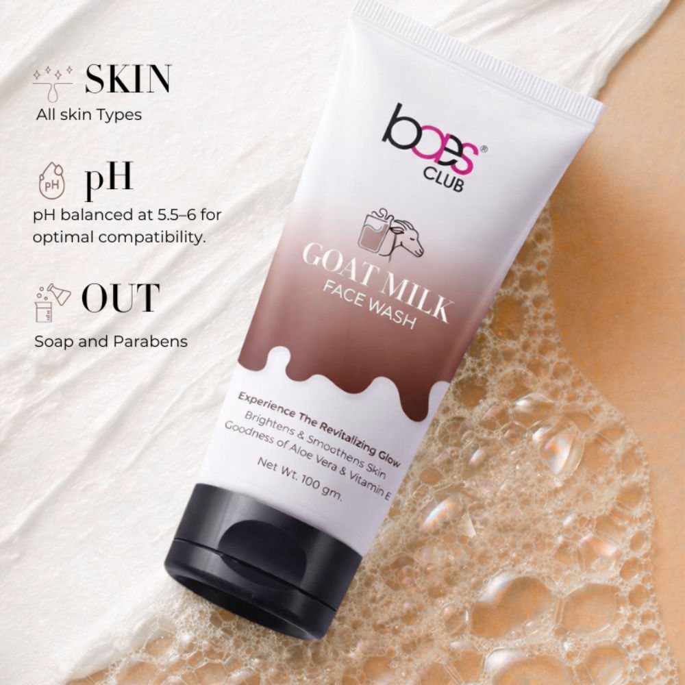 Goat Milk Face Wash With Vitamin E & Aloe Vera For Brightening And Smoothening, Unisex