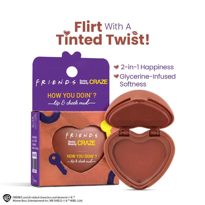 Craze How You Doin? Lip & Cheek Mud - 2 Flirty Blush