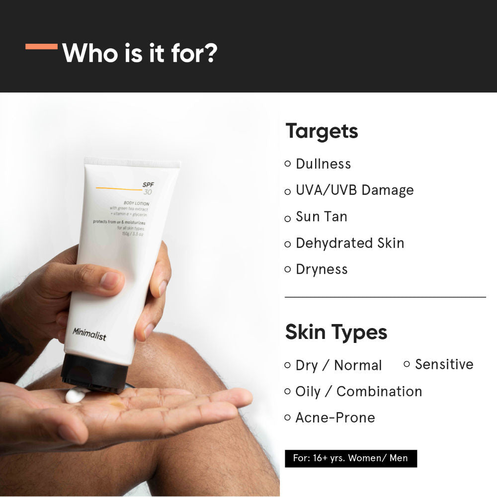 SPF 30 Body Lotion With Vitamin E, Gylcerin & Green Tea Extract