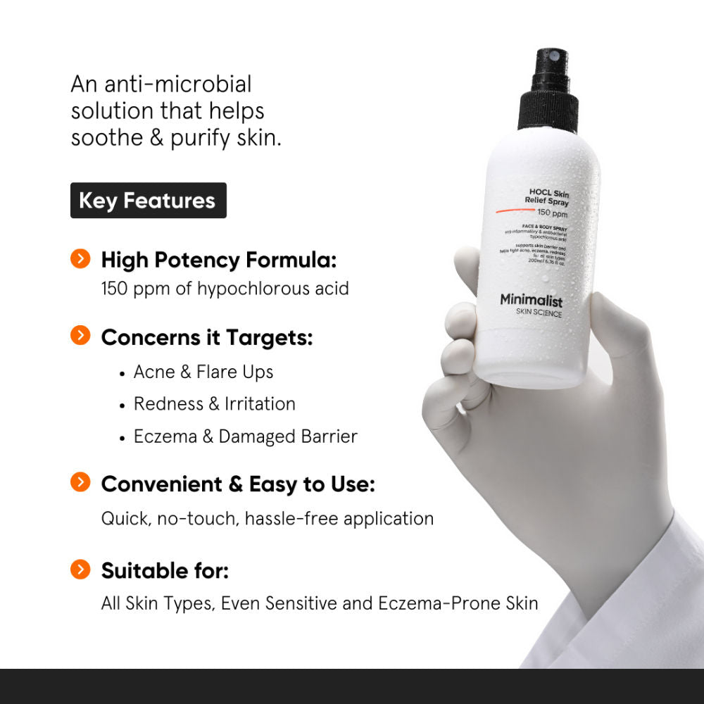 HOCL Skin Purifying Spray-150 ppm Face & Body Spray