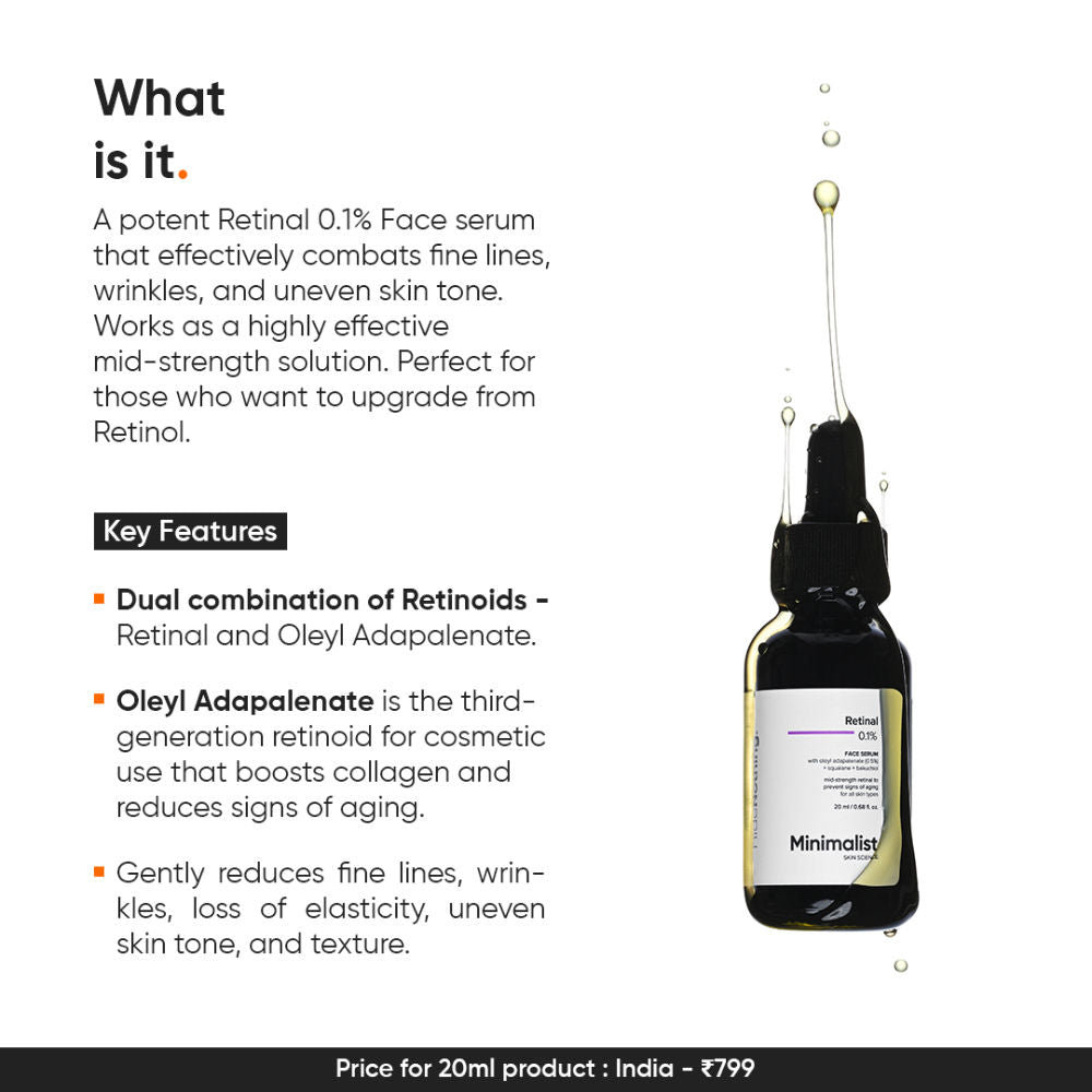 Retinal 0.1% Face Serum