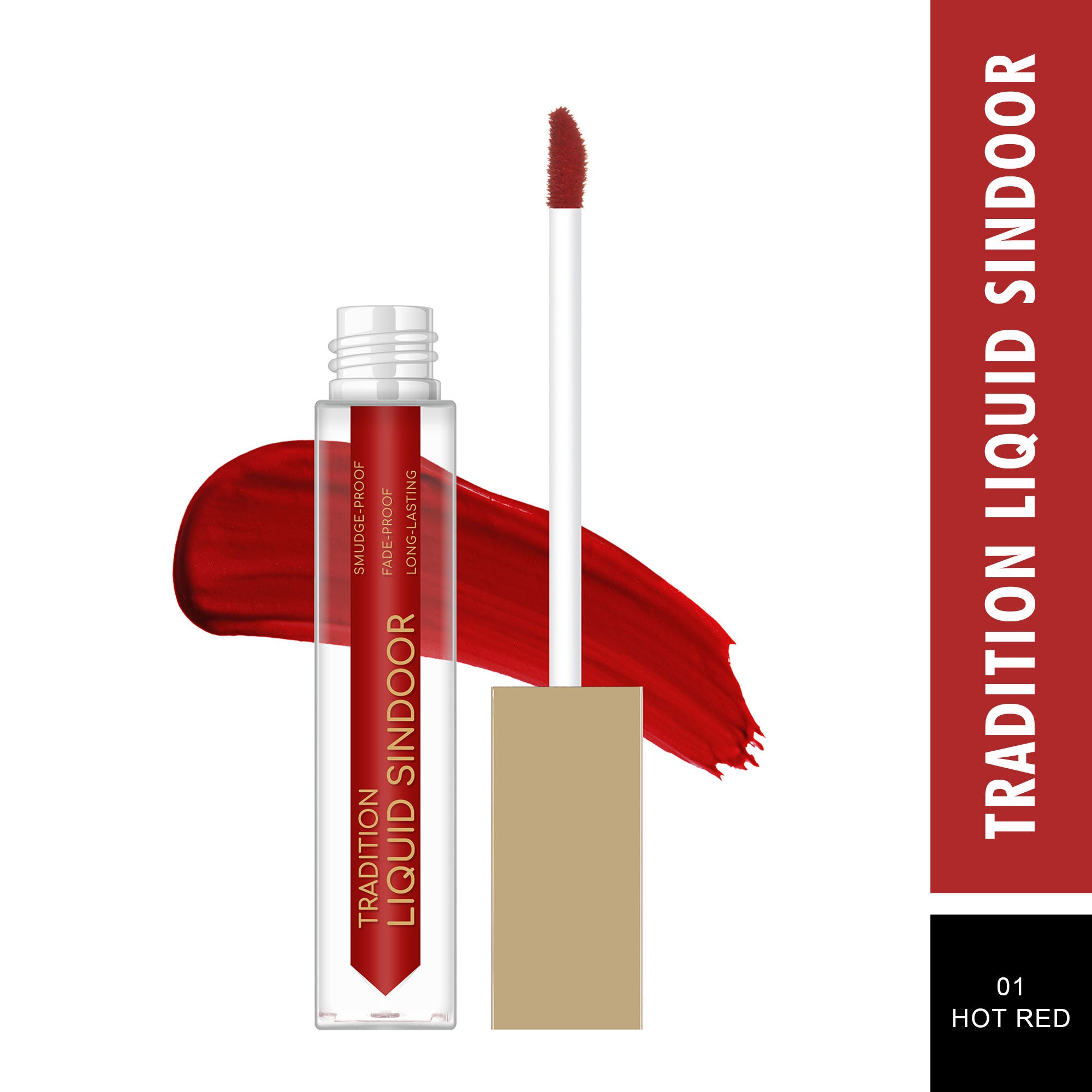 Tradition Liquid Sindoor - Hot Red Color - 01