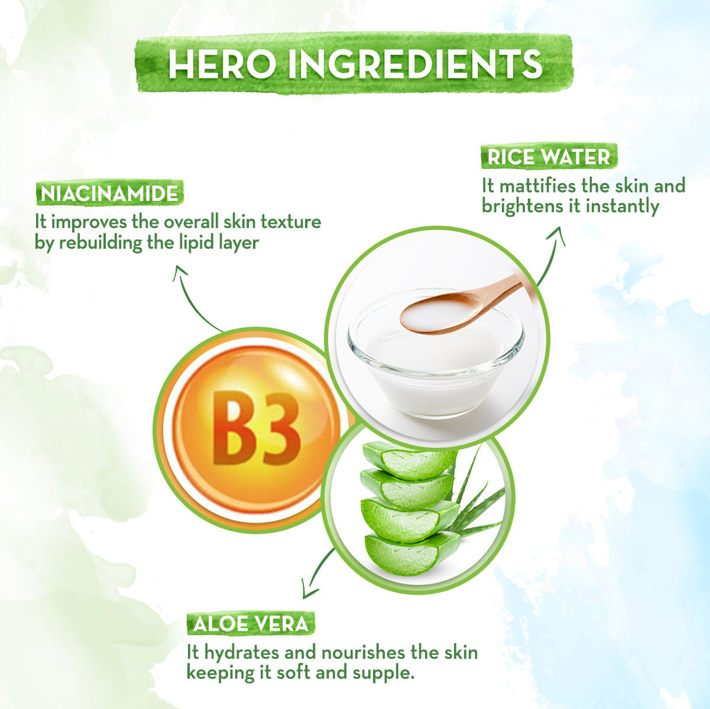 Rice Oil-Free Face Moisturizer With Rice Water & Niacinamide For Glass Skin