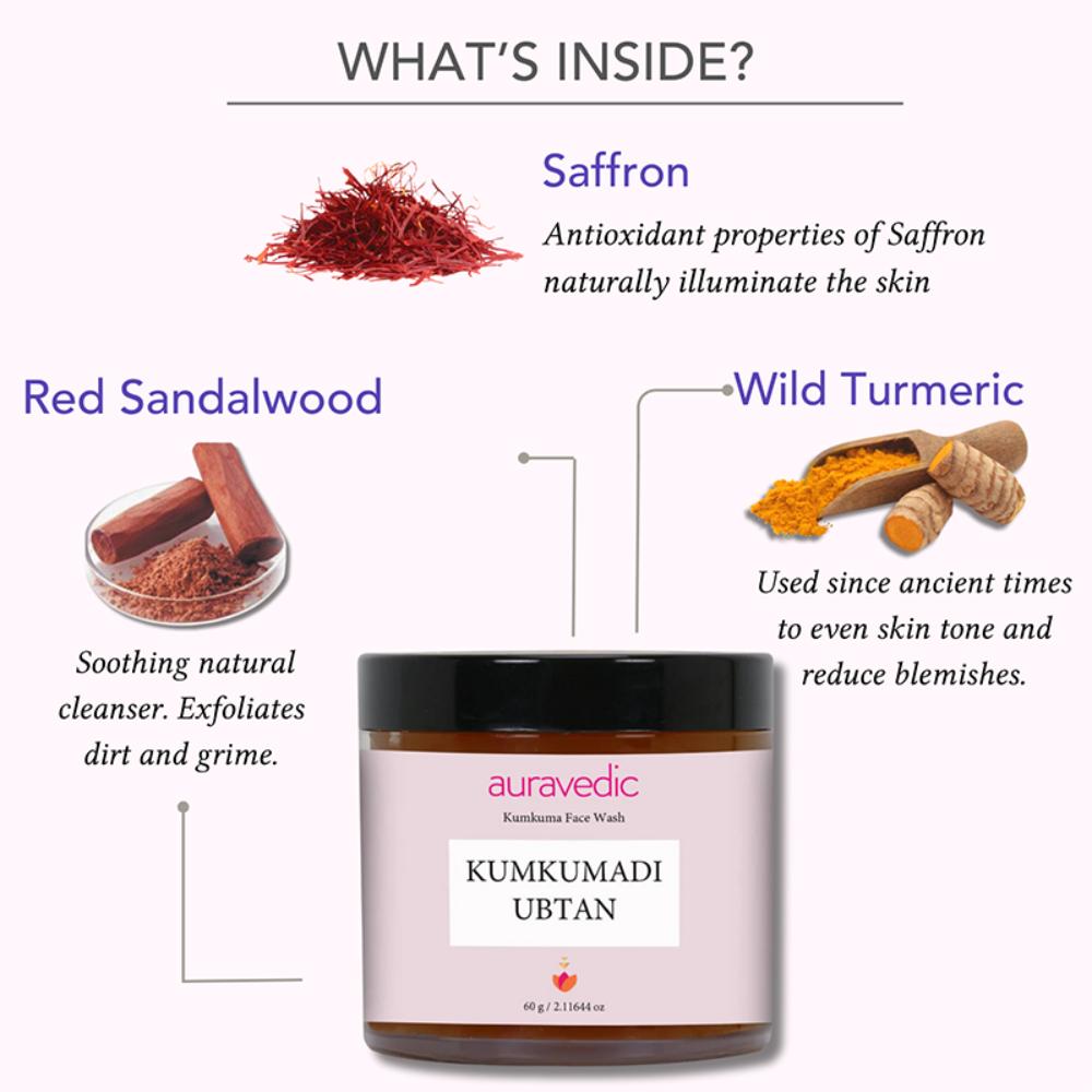 Kumkumadi Tailam Ubtan Face Wash For Glowing Skin Kumkumadi Oil Ubtan Powder Face Pack