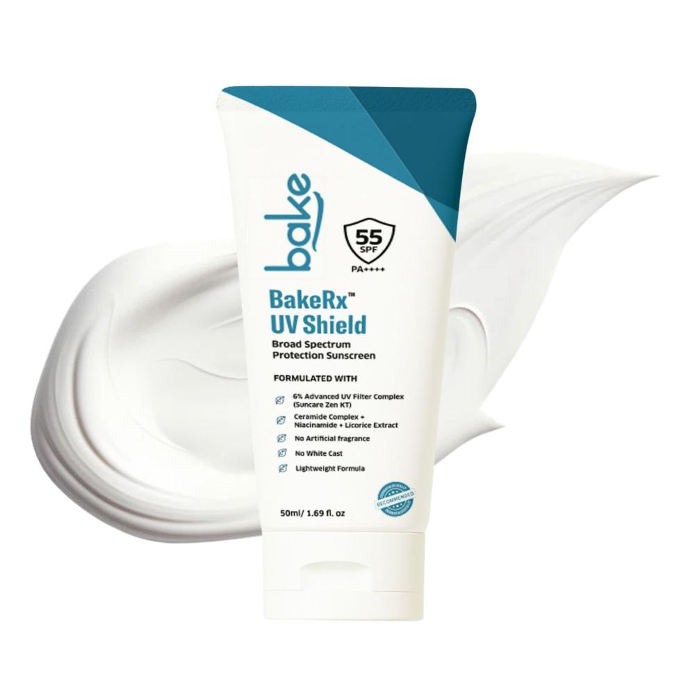 UV Shield Sunscreen SPF 55 PA++++ with 6% Advanced UV Filters & Ceramide for Broad Protection