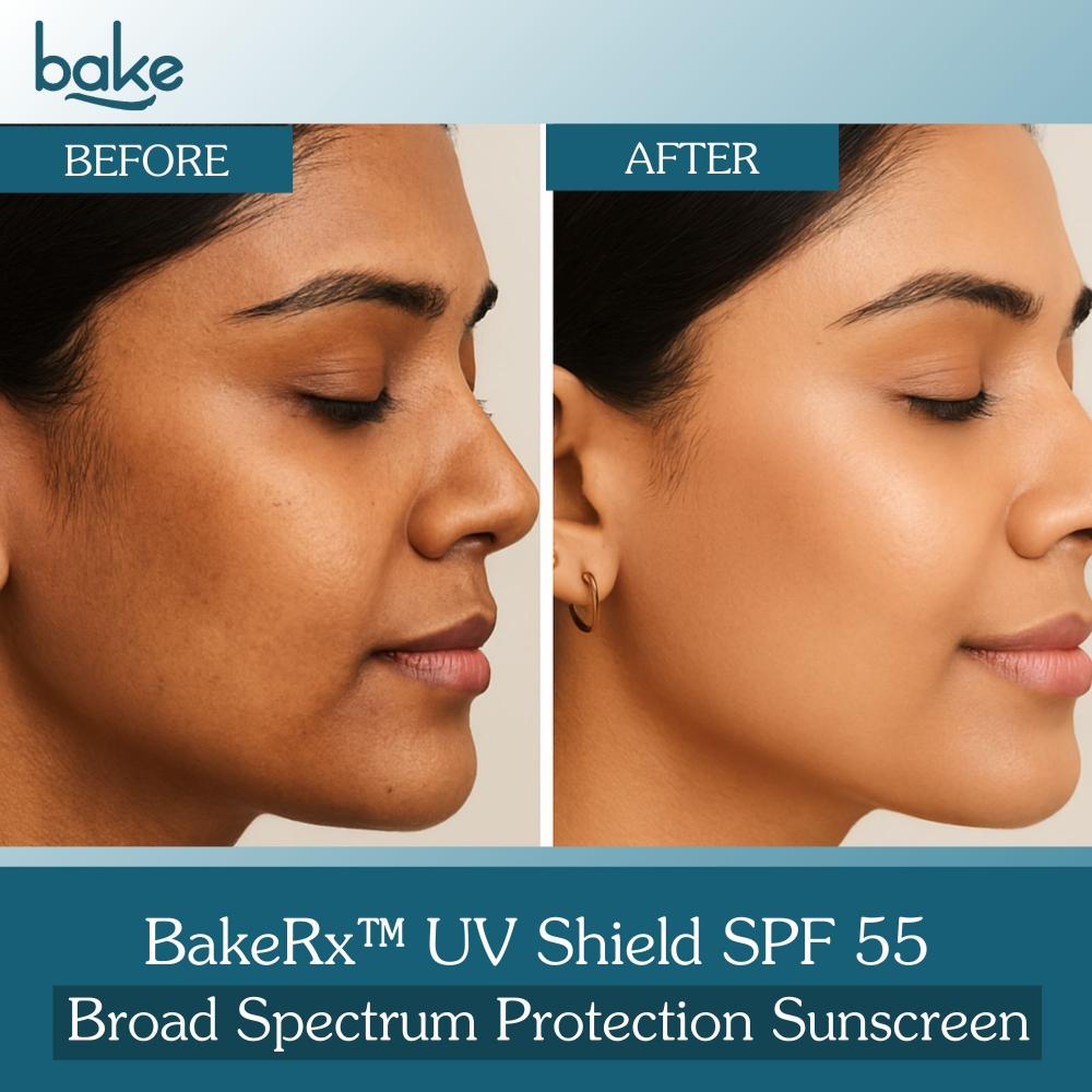 UV Shield Sunscreen SPF 55 PA++++ with 6% Advanced UV Filters & Ceramide for Broad Protection