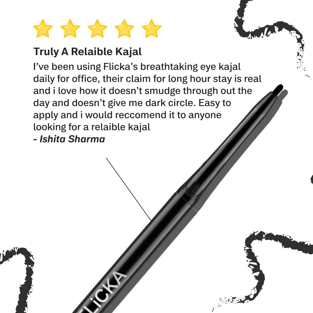 Breathtaking Eye Kajal Waterproof Smudgeproof Long Lasting Rich Pigment