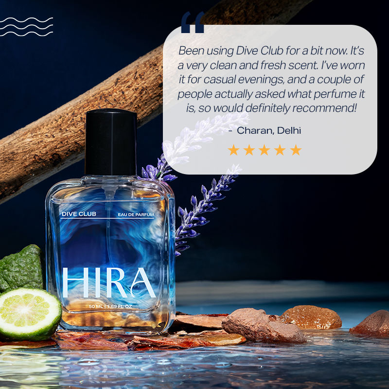 Dive Club Long-Lasting Eau De Parfum for Men (Fresh, Woody, Spicy, Musky)