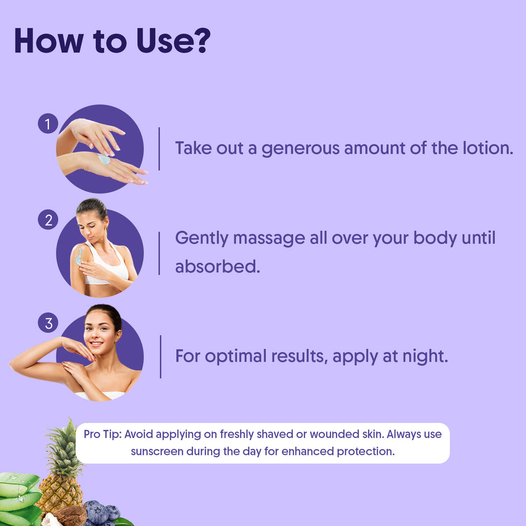 10% AHA + 1% BHA Body Lotion, Brightening, Tan Removal & Strawberry Skin For Dry Skin