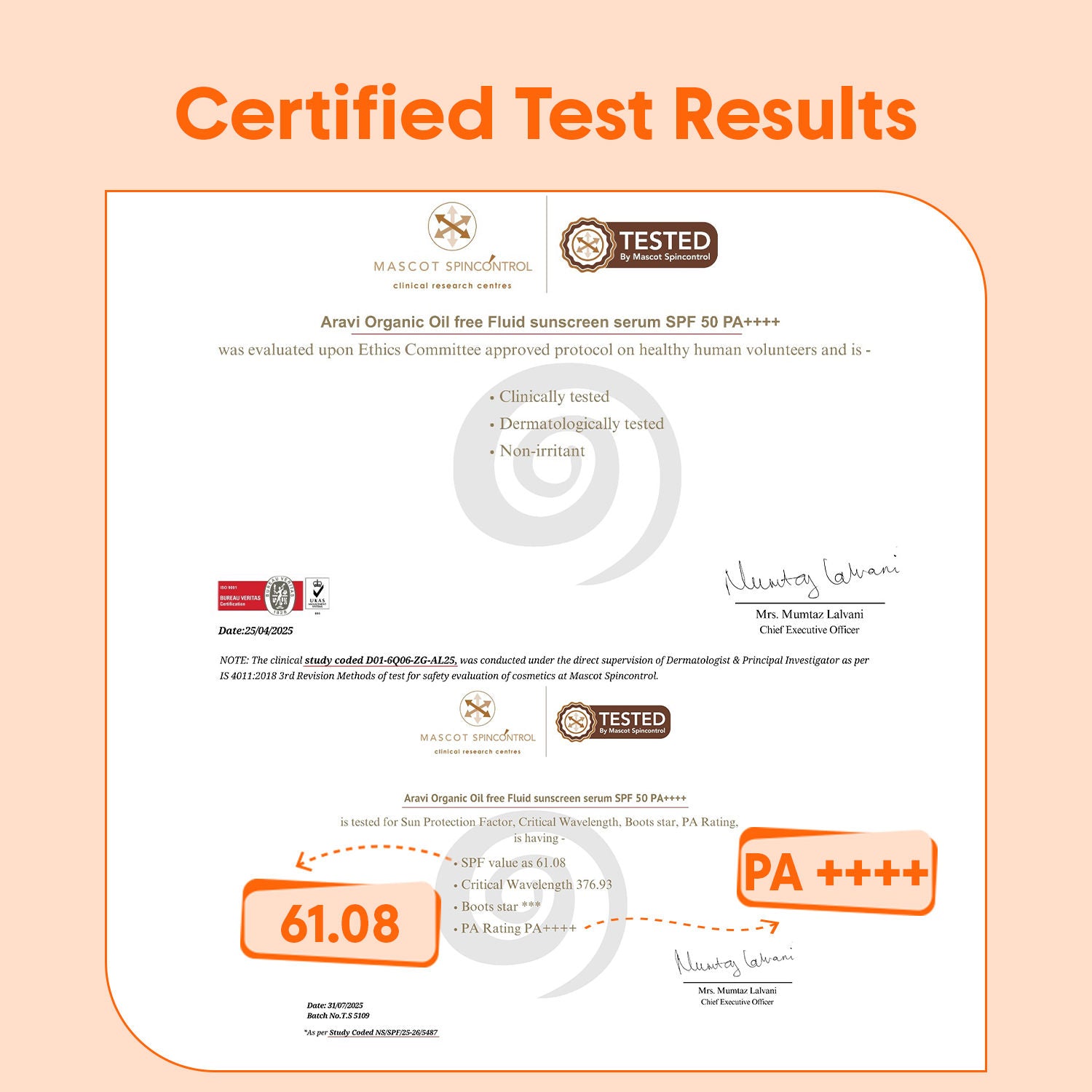 Oil-Free Fluid Face Sunscreen SPF 50 PA++++, In-Vivo Tested, For Oily & Dry Skin