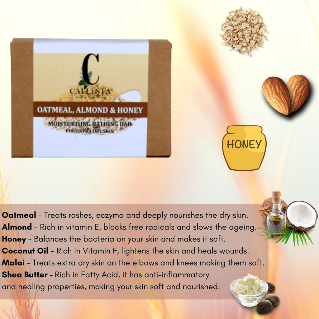 Oatmeal, Almond And Honey Handmade Soap