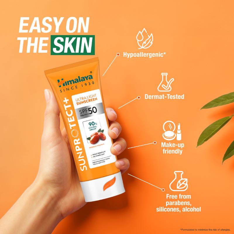 Sun Protect+ Ultra Light Sunscreen SPF 50 PA++++ Sweat Resistant,100% No White Cast