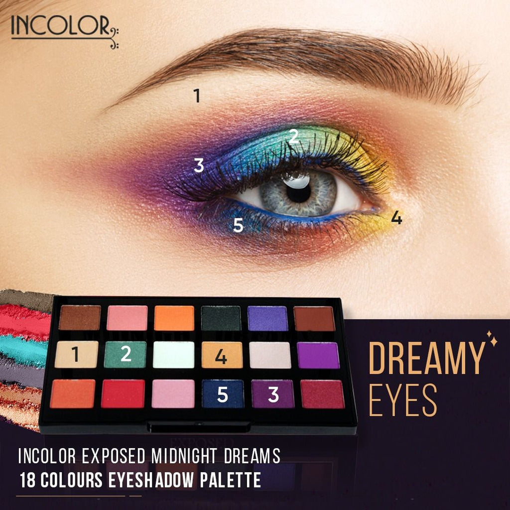 Exposed Midnight Dreams 18 Colors Eyeshadow Palette - 3