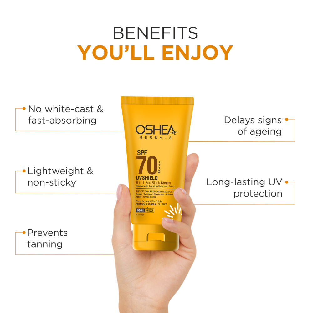 UV Shield SPF 70 PA+++ 9 In 1 Sun Block Cream