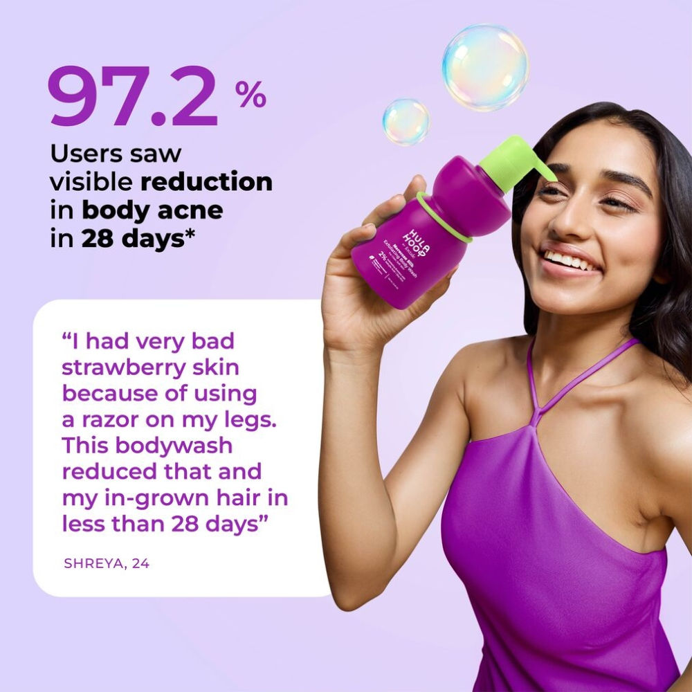 Hula Hoop Exfoliating Body Wash by Foxtale , Exfoliates & Smoothens