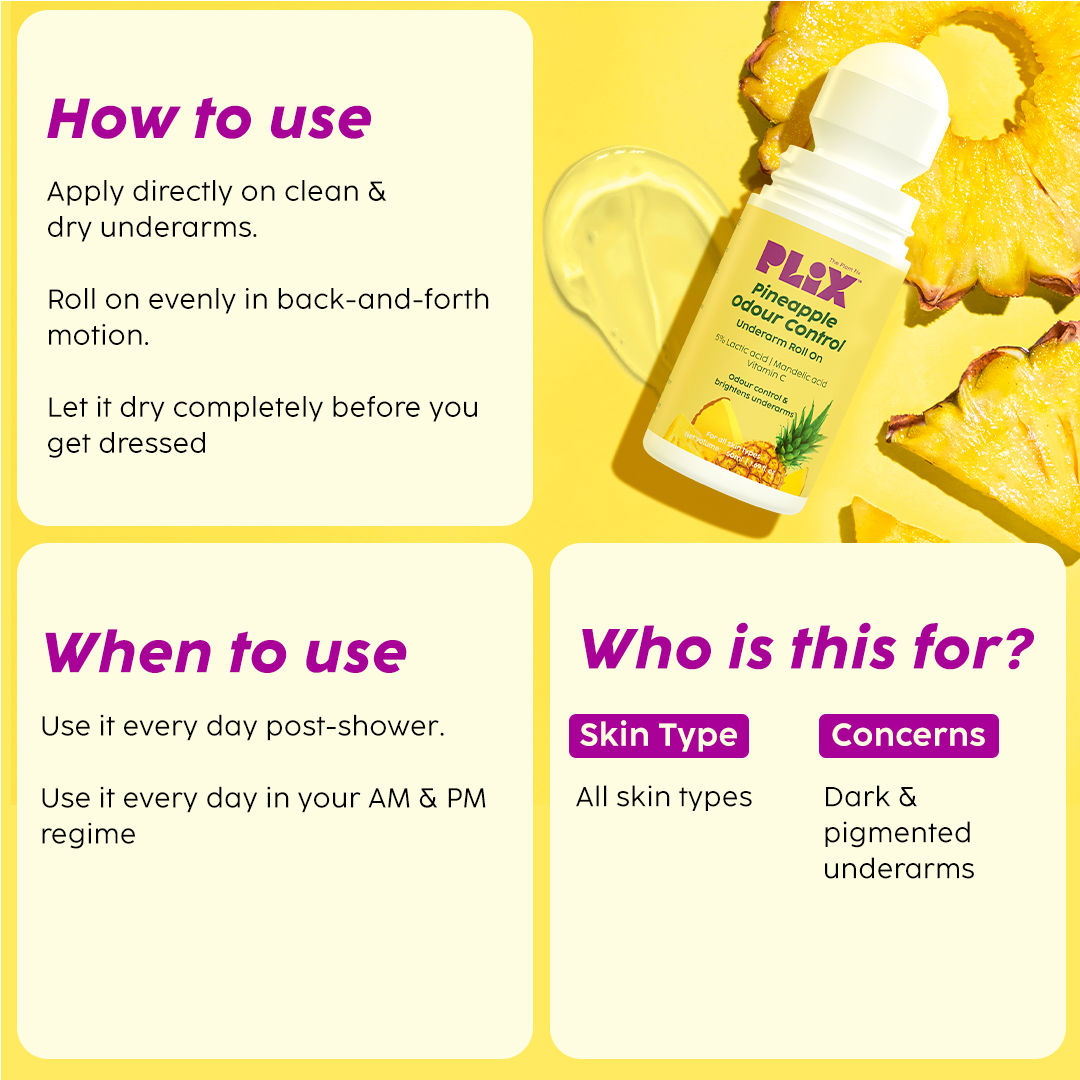 Pineapple Odour Control Underarm Roll-On