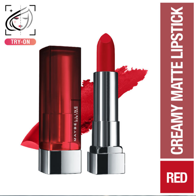 Maybelline Color Sensational Creamy Matte Lipstick, 12H Formula - 640 Red Liberation - 640 Red Liberation