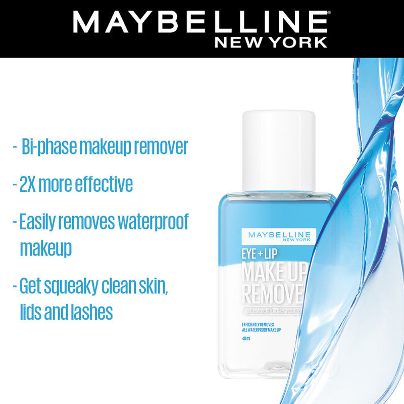 Biphase Eye + Lip Makeup Remover for Waterproof Makeup, Fragrance-Free, 40ml