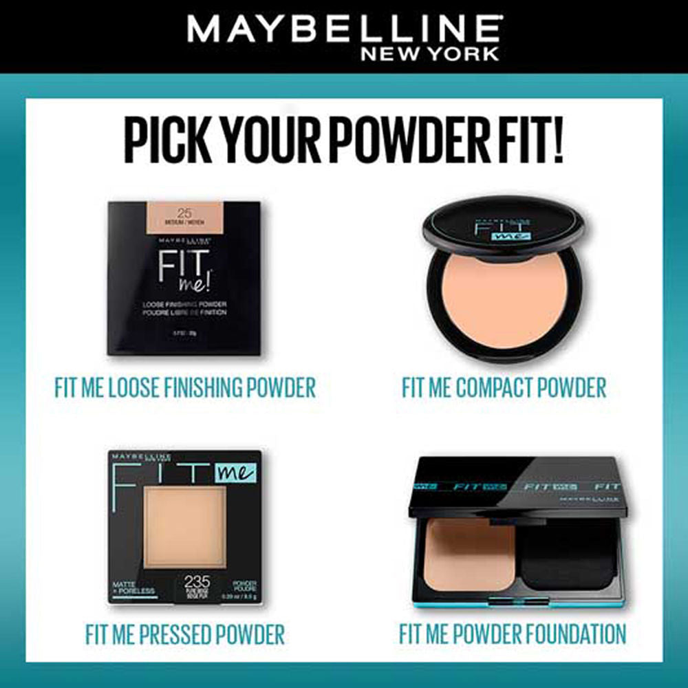 Fit Me Matte + Poreless 16H Oil Control Compact Powder - 310 Sun Beige