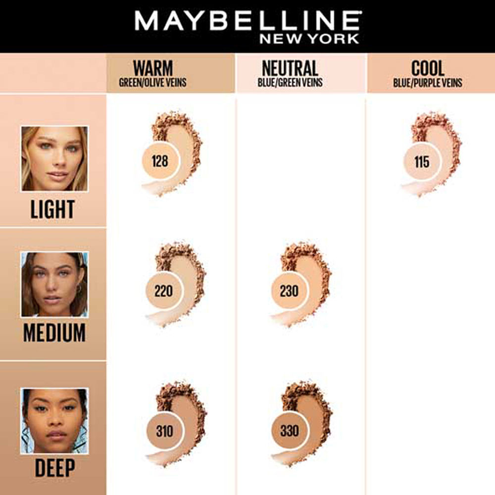 Fit Me Matte + Poreless 16H Oil Control Compact Powder - 310 Sun Beige
