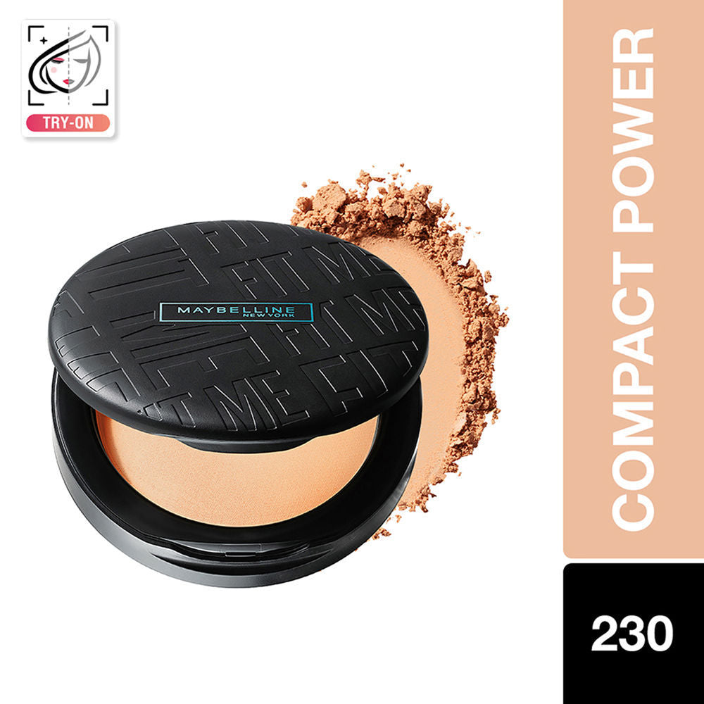 Fit Me Matte + Poreless 16H Oil Control Compact Powder - 310 Sun Beige - Natural Buff