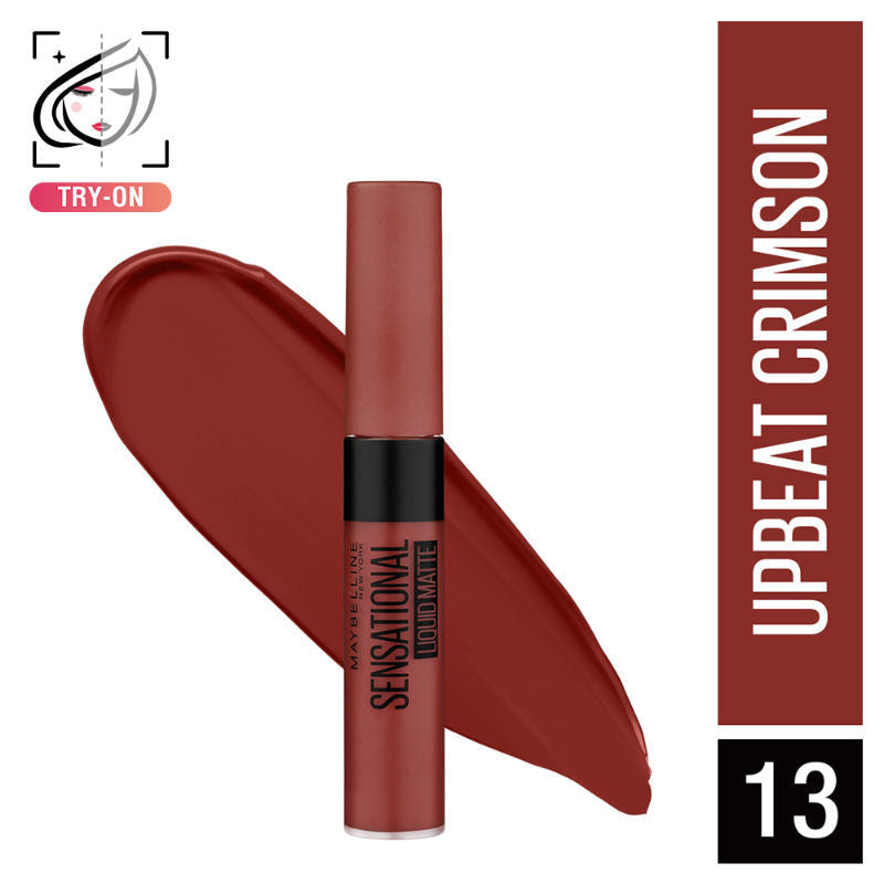 Sensational Liquid Matte Lipstick, Long-lasting - 03 Flush It Red - Upbeat Crimson