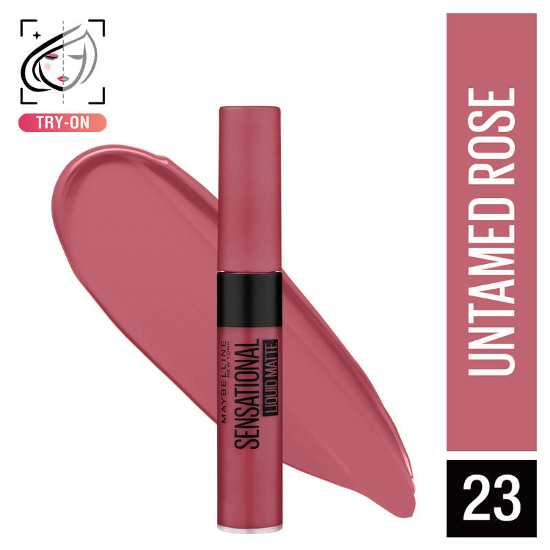 Sensational Liquid Matte Lipstick, Long-lasting - 03 Flush It Red - Untamed Rose
