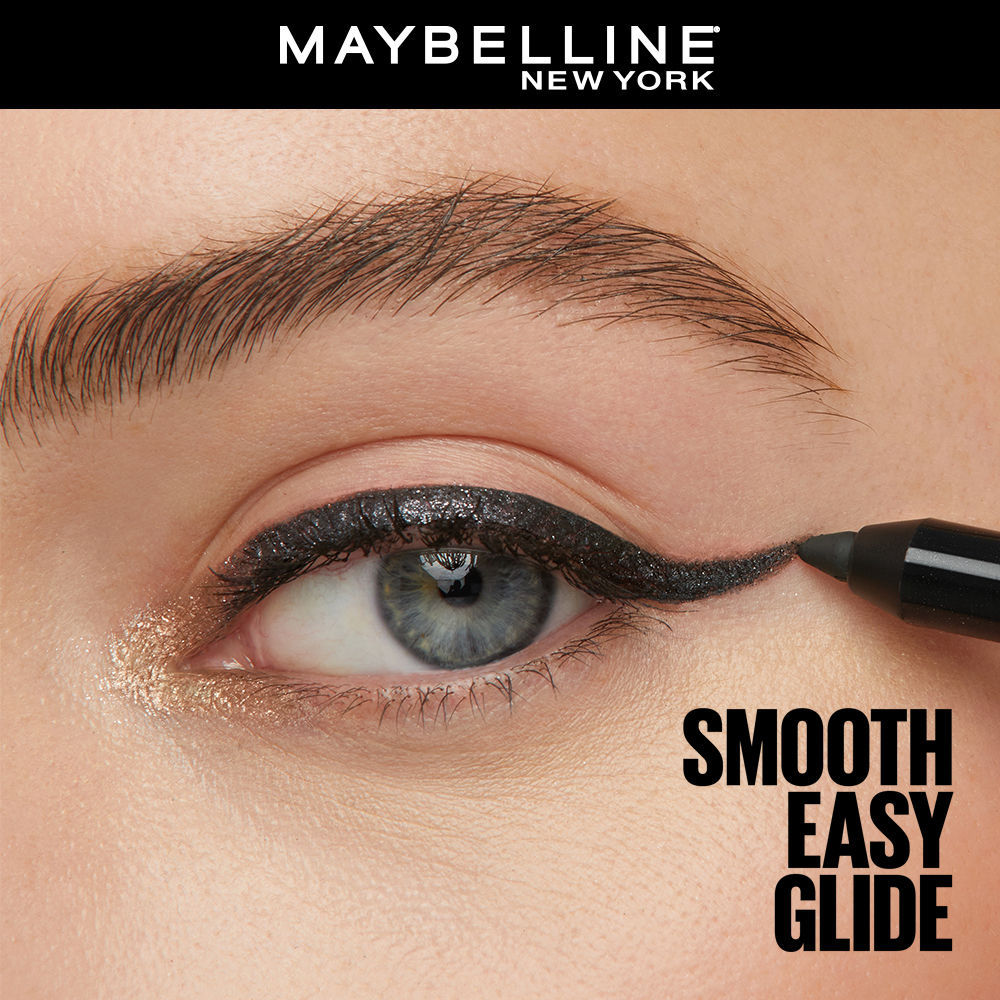 Maybelline Tattoo Gel Eyeliner - Striking Navy Blue, Metallic/Matte, Water & Smudge-proof, Last 36H