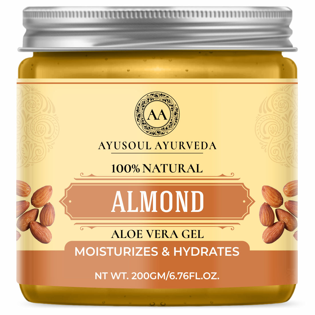 Almond Aloe Vera Gel for Face & Body Skin Treatment
