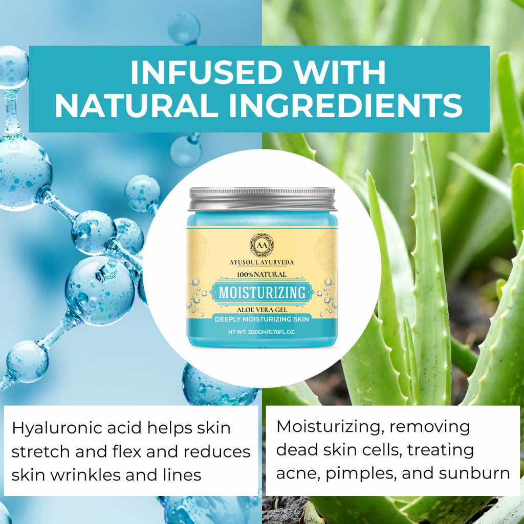 Moisturizer Aloe Vera Gel for Face & Body Skin Treatment