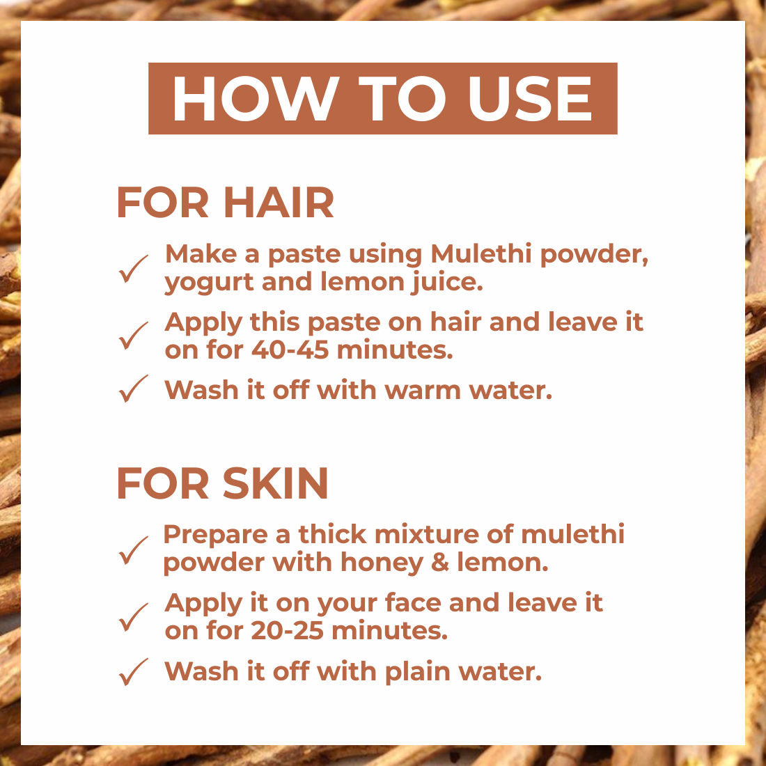100% Natural Organic Mulethi Powder
