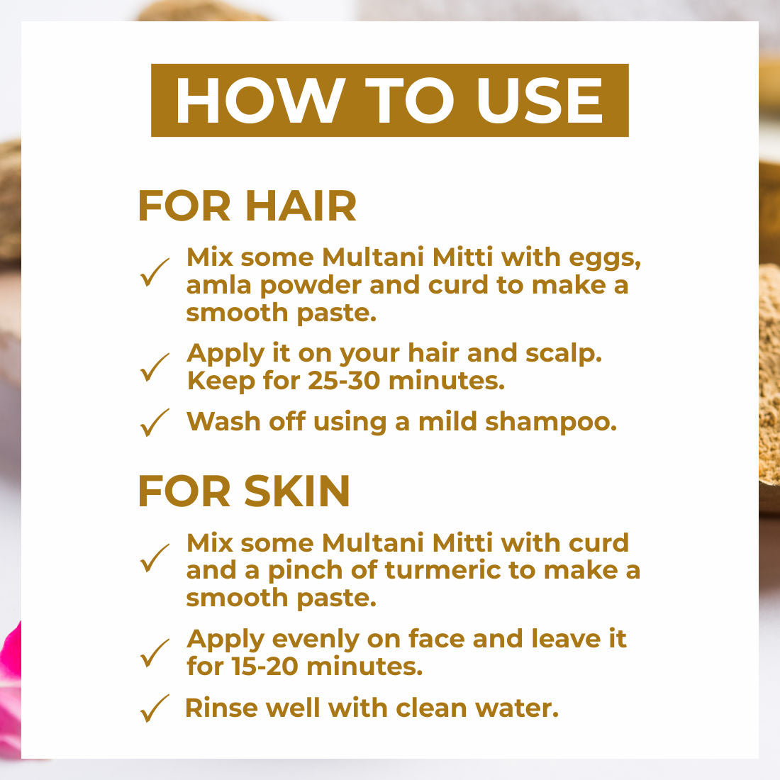 100% Pure Natural & Organic Multani Mitti Powder