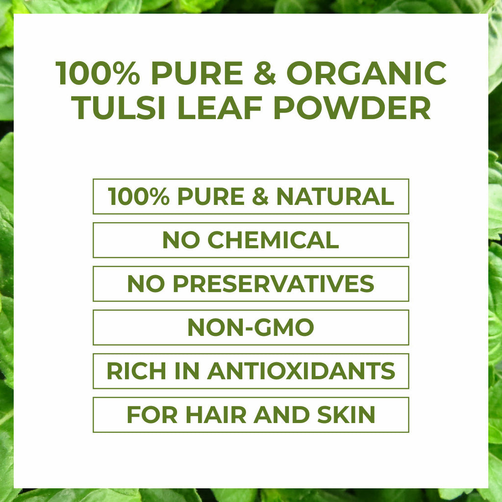 100% Pure Natural & Organic Tulsi (Basil) Leaf Powder